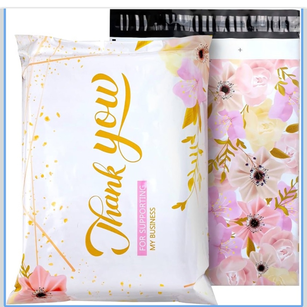 Poly Mailers| Floral “Thank You” (14.5 x 19) Pack of 10